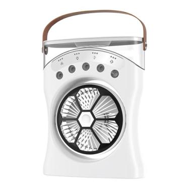 Imagem de Ventilador de Mesa com Névoa, Ventilador Com Spray De Água Recarregável Resfriador Portátil, de Arrefecimento Giratório 180 Graus e Três Velocidades para Clima Quente Quarto Escritório Praia