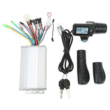 Imagem de Kit de controlador de bicicleta elétrica 36V 48V 500W Motor Controller com painel LCD Meia alça de aceleração para scooter elétrico ABS de liga de alumínio