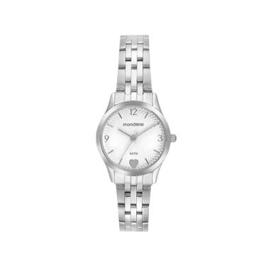 Imagem de Kit Relógio Mondaine Feminino Prateado com Semijoias 32795L0MKNE2K1