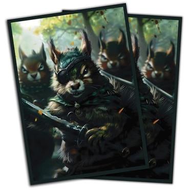 Imagem de Digital Sorcery Studio Capas para jogo de cartas Squirrel General – Pacote com 100 – Compatível com MTG e outros TCGs – Perfeito para MTG Chatterfang Decks e MTG Hazel of The Rootbloom Decks