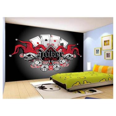 Imagem de Papel De Parede 3D Salão De Jogos Cartas Poker 3,5M Jcs98 - Você Decor