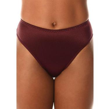 Imagem de Calcinha Demillus 56096 Pernas Cavadas E Cintura Alta, Vinho barolo, P