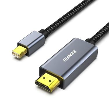 Imagem de BENFEI Cabo Mini DisplayPort para HDMI 1,8 m [4K @30Hz, revestimento de alumínio, nylon trançado] compatível com MacBook Air/Pro, Microsoft Surface Pro/Dock, monitor, projetor e mais