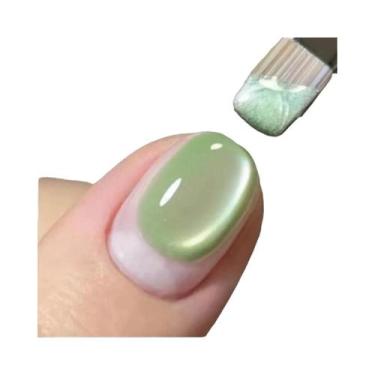 Imagem de Verde Rosa Azul Translúcido Olho De Gato Vidro Esfera Gel Esmalte 12ml