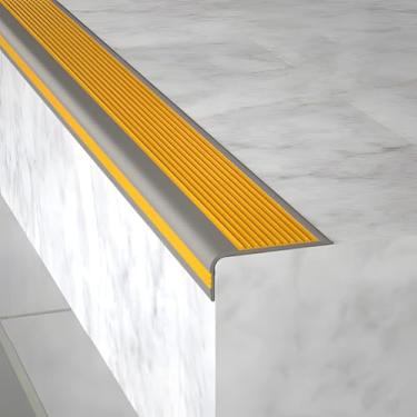 Imagem de Protetor De Borda De Escada Pvc L Anti Slip Stair Nosing, Decoração De Proteção Antiderrapante De Escada, Corte Livre Diy, Impermeável E Antiderrapante, Para Cantos De Escadas Internas E Ex