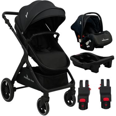 Imagem de Carrinho de Bebe Premium Baby Kansas Bebe Conforto Base Black