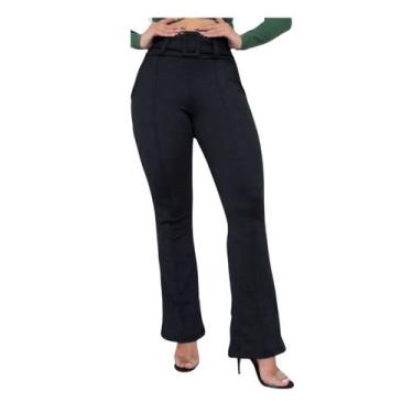 Imagem de Calça Flare Social Bailarina c/Bolso na frente e Cinto - EMPÓRIO J, P,
