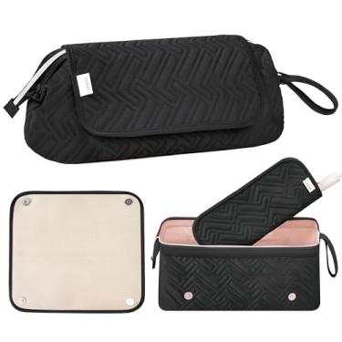 Imagem de Leudes Bolsa de viagem feminina para ferramentas de cabelo, tapete resistente ao calor para itens essenciais de viagem, alisadores, chapinhas, escovas de ar quente e bolsas organizadoras de secador de
