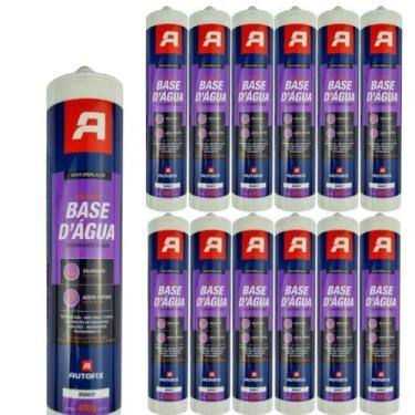 Imagem de Kit 12 Silicone Branco Base Da Água Autofix, Único