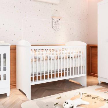 Imagem de Berço 3 em 1 100% Mdf 76cm X 100cm Eloá Branco