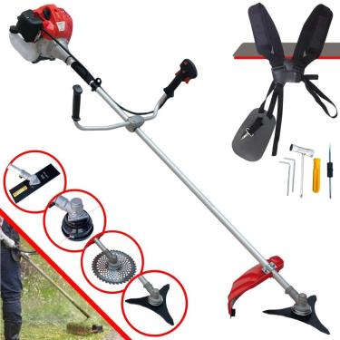 Imagem de Aparador de Grama Anmax CG520P À Gasolina 2T 52cc 2,2HP 10.000rpm Com Carretel de Nylon + Lâmina Facão + Lâmina 3 Pontas + Lâmina 40 Dentes de Vídea