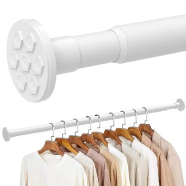 Imagem de Haste de armário sem perfuração, haste de armário para pendurar de 70 a 234 cm para roupas, barra e poste de armário resistentes, varões de armário para pendurar roupas para guarda-roupas, banheiro