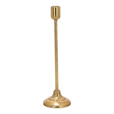 Imagem de Castiçal Decorativo Multiuso Em Metal Dourado Design Vintage Rústico E