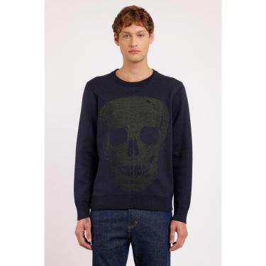 Imagem de Tricot Manga Longa Caveira Marinho-Masculino