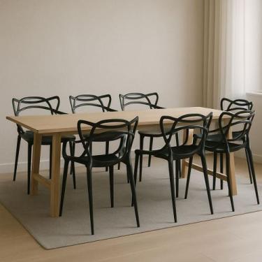 Imagem de Conjunto 6 Cadeiras Allegra Preto em Polipropileno - La Mobilia