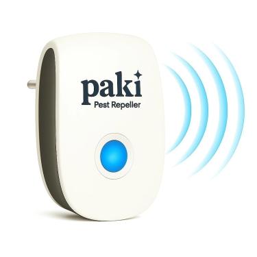 Imagem de Paki Repelente Ultrassônico, Espanta Ratos e Insetos, 9 x 5 cm, Eletrônico para Tomada