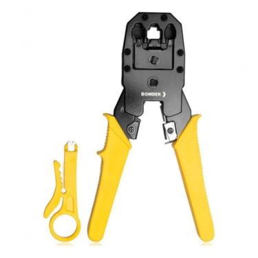 Imagem de Alicate Crimpar Corte Decapador Cabo De Rede Rj11 Rj12 Rj45 Bom-1703