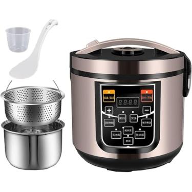 Imagem de Panelas De Arroz Portáteis, Panela De Arroz Com Baixo Teor De Açúcar Doméstica Interna, Reserva 24h, Panela De Arroz De Separação De Sopa De Arroz, Para 2-7 Pessoas, Color, 5L