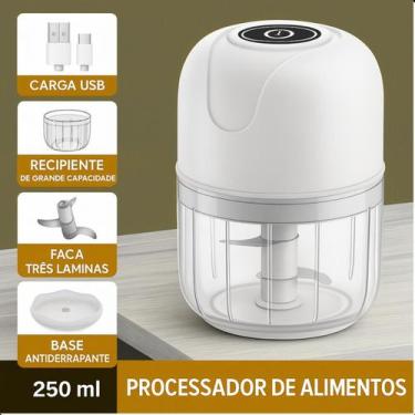 Imagem de Multi Processador Usb Compacto Alho Eletrico Silencioso Rápido - ROMI