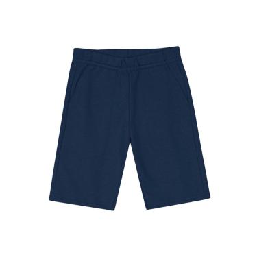 Imagem de Bermuda Básica Infantil Menino Em Moletinho Azul Brandili