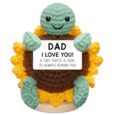 Imagem de HEXMOZ Dad, I Love You A Tiny Turtle is here to Always Remind You Turtle Crochet