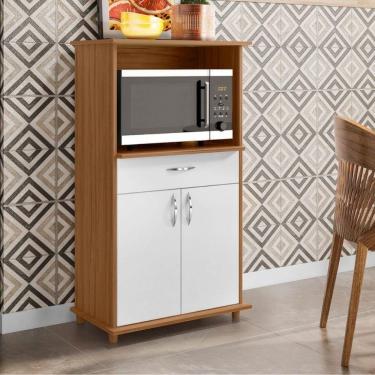Imagem de Balcão Notável Multiuso Para Micro-ondas/forno Freijo/branco