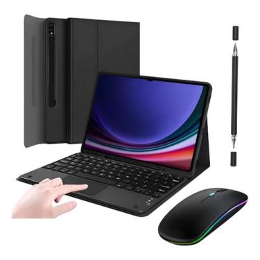 Imagem de Capa Com Teclado Para Galaxy Tab S9+ 12.4 + Caneta + Mouse - Skin Zabo