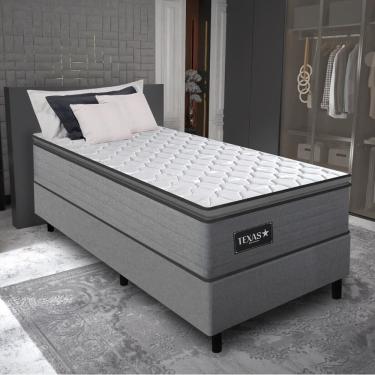 Imagem de Cama Box Conjugado Solteiro Com Colchão 88x68x188 Texas Gazin Cr35324 Grafite