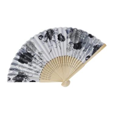 Imagem de Ventiladores de mão dobráveis, ventilador de seda estilo chinês, arte dobrável, vintage, bambu, leque de mão para fãs de casamento, leque de flores de dança, fãs chineses