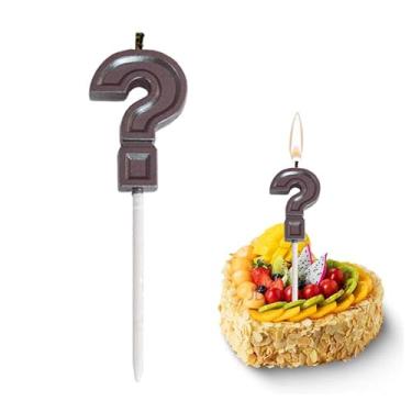 Imagem de Vela de ponto de interrogação, vela de feliz aniversário, criativa, preta, números 3D, velas de aniversário para aniversário, decoração de bolos, chás de bebê, meninos, meninas, celebração