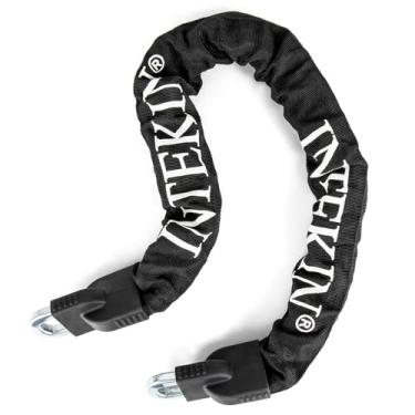 Imagem de INTEKIN Corrente de segurança resistente – Corrente quadrada de aço endurecido de 1 m x 3/20.3 cm de espessura para bicicletas, contêineres, motocicletas, trailers, quadriciclos