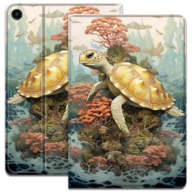 Imagem de Capa para Samsung Galaxy Tab A9+/A9 Plus 5G 11 polegadas 2023 2024 (SM-X210/X216/X218), suporte dobrável ajustável e despertar/hibernar automático, capa inteligente de proteção à prova de choque,