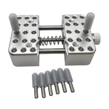 Imagem de Fenteer Mini torno de prático, mini torno de liga de alumínio, mandíbula ajustável, de mesa plana para modelismo, reparo de relógios, entusiastas do