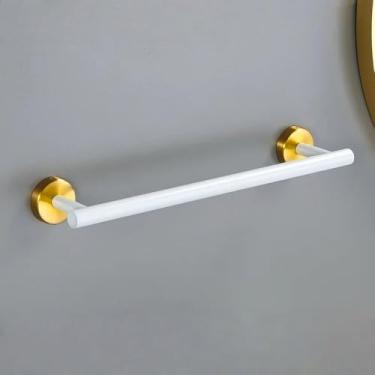 Imagem de Conjunto de acessórios para banheiro em ouro branco, barra de toalha de aço inoxidável 304, anel de toalha, suporte para papel higiênico, gancho para roupão, conjunto de acessórios, WG, barra de toal