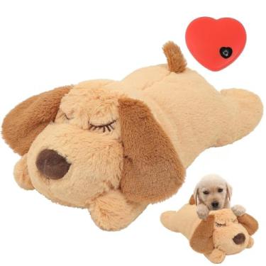 Imagem de Brinquedo calmante para batimentos cardíacos para cães – alívio da ansiedade e conforto do animal de estimação com pulso real – Lavável na máquina para treinamento de gaiola e suporte comportamental