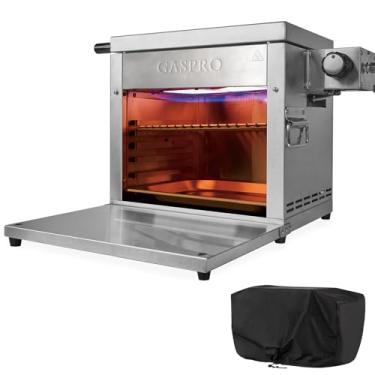 Imagem de GASPRO Churrasqueira multitarefa com infravermelho a propano, churrascaria XL e chapa de ferro fundido 2 em 1 mestre de cozinha ao ar livre | Área de cozimento extra grande de 806 cm² | Painel