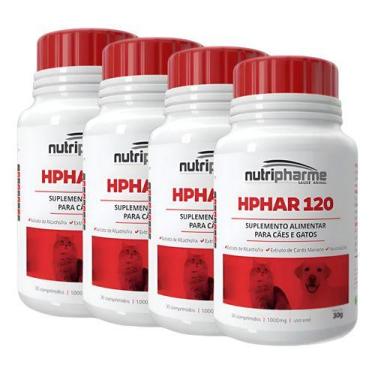 Imagem de 4 Hphar 120 Suplemento Cão E Gatos 30 Comprimidos 1000mg Kit - Nutriph