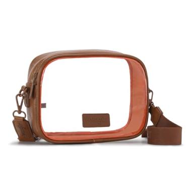 Imagem de Montana West Bolsa transparente X Wrangler para eventos de estádio Unix Bolsa transversal para shows, esportes, Marrom