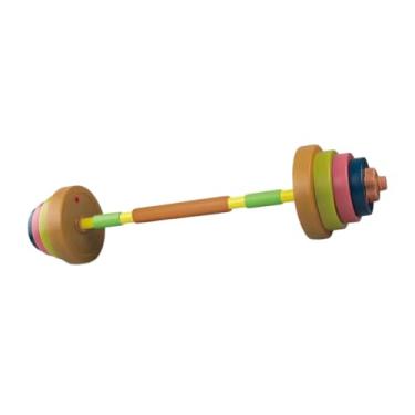 Imagem de menolana Halteres para crianças, brinquedo com peso ajustável, ferramenta versátil, com enchimento de água e areia, para academia em casa e musculação, Morandi Color