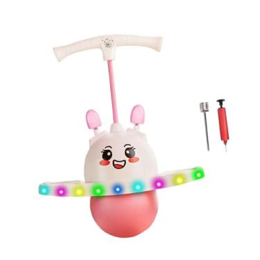 Imagem de simhoa Pogo Jump Ball com alça ajustável, brinquedo de salto em altura, prancha de equilíbrio para playground, presentes para crianças, jardim de infância, Rosa