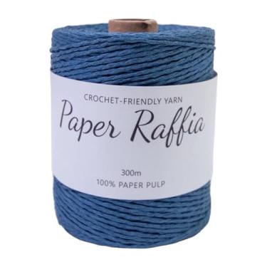 Imagem de Lilihuimaoyi Fita de Papel de Ráfia, Corda de Papel, Presentes, Fita de Ráfia Macia, Artesanato, para Crochê, Bolsas, Cestos de Nidificação, Azul escuro