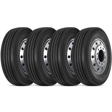 Imagem de Kit 4 Pneu Durable 295/80r22.5 18pr 152/148m Dr766 Liso
