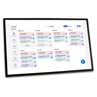 Imagem de Sanpyl Planejador de Calendário Digital de 15,6 Polegadas HD, Gráfico de Tarefas de Tela Sensível Ao Toque Inteligente para Família, WiFi Auto Sync Multi Calendário Integração Com o (US plug)