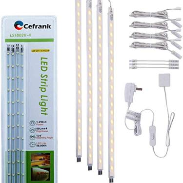 Imagem de Kit de barra de luz de exibição de LED - (4) luzes vinculáveis de 40,6 cm - Plug in - Série + Conexão paralela - Perfil baixo - Branco quente macio