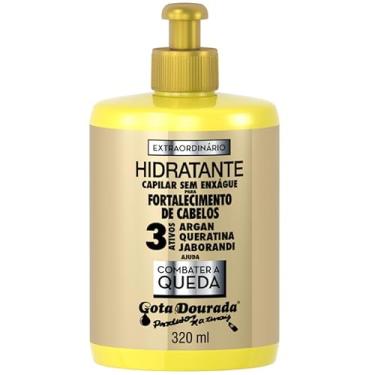 Imagem de Creme Para Pentear Gota Dourada Sem Enxágue Hidratante Extraordinário Combate Queda 320ml