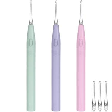Imagem de 3 peças de ferramentas de remoção de cera de orelha de piercing de orelha para bebês com luz de LED, ferramenta de limpeza de segurança de orelha