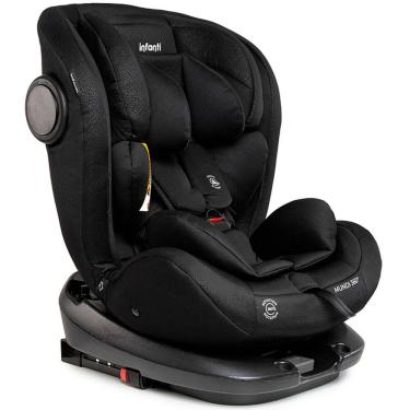 Imagem de Cadeirinha Para Auto Infanti Mundi 360 Isofix Top Tether 0 A 36kg Base Giratória 360 Reclinável Preto Cadeira Passeio para Carro Booster Bebê Infantil