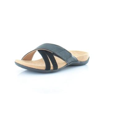 Imagem de Vionic Sandálias femininas Rest Zarie Slide - Sandálias de suporte e sem cadarço para uso interno/externo que incluem uma palmilha ortopédica e sola acolchoada para suporte de arco, tamanhos 34 a 44, Preto, 12