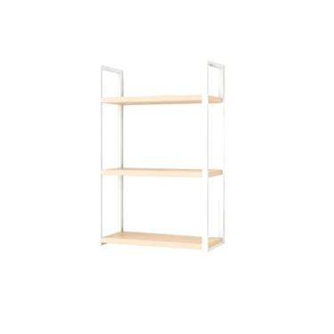 Imagem de Prateleiras De Madeira Industrial Para Sala Prateleira Madeira Decoração Organização Rústica(BRANCO/AMÊNDOA)