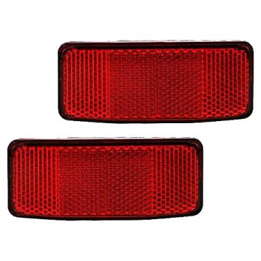 Imagem de SM SunniMix 2 peças de refletores de bicicleta para passeios noturnos, refletores de segurança, montagem em cesta, refletores de bicicleta para racks de cestos ao ar livre, armação de mountain road